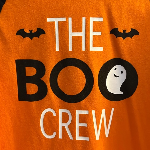 ⭐️3/$15 (8) Halloween Boo Crew Ghost Black & Orange UNISEX boy or girl Tee - Picture 3 of 6